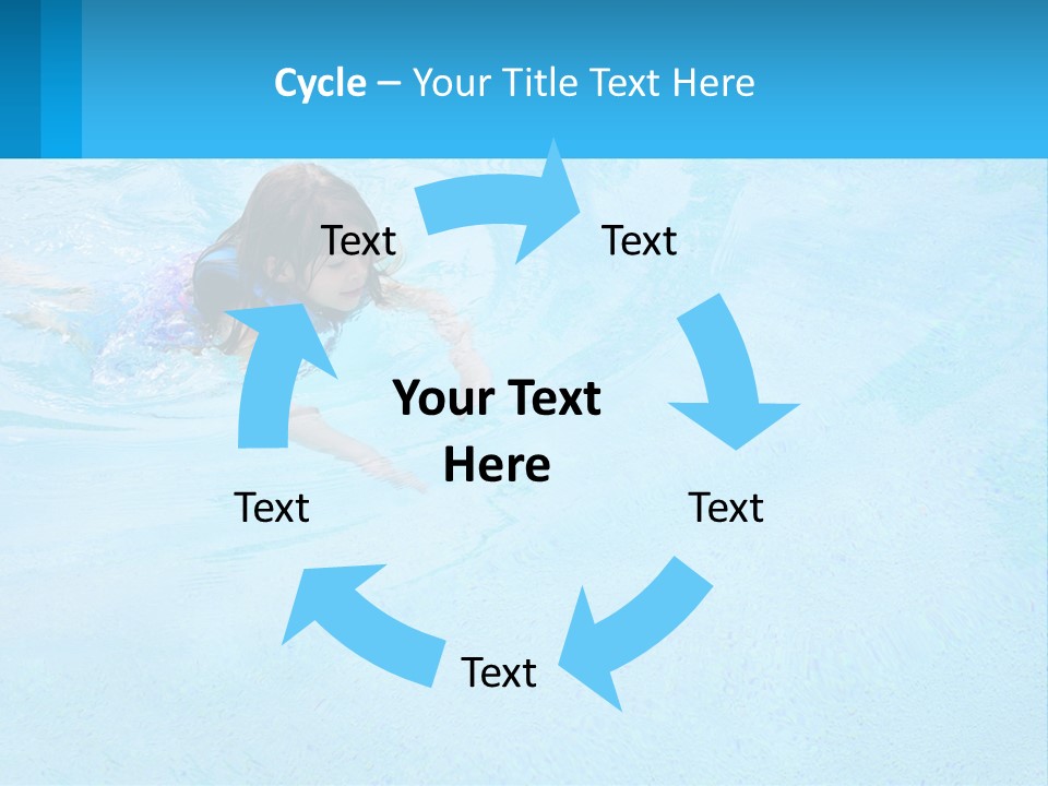 A Young Girl Swimming In A Pool Of Water PowerPoint Template