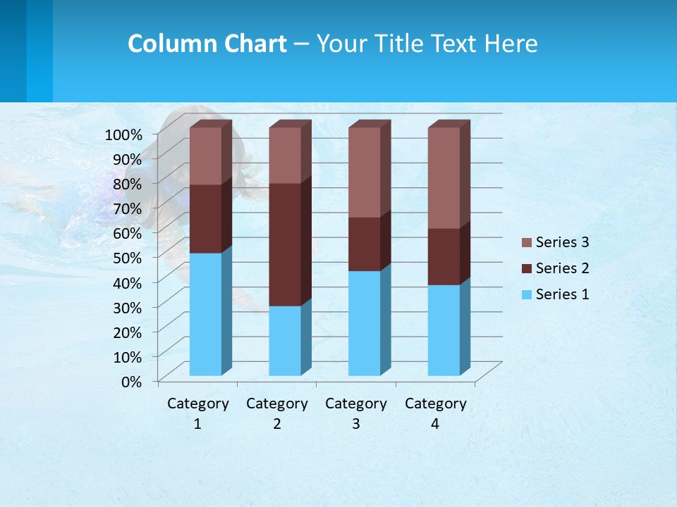 A Young Girl Swimming In A Pool Of Water PowerPoint Template