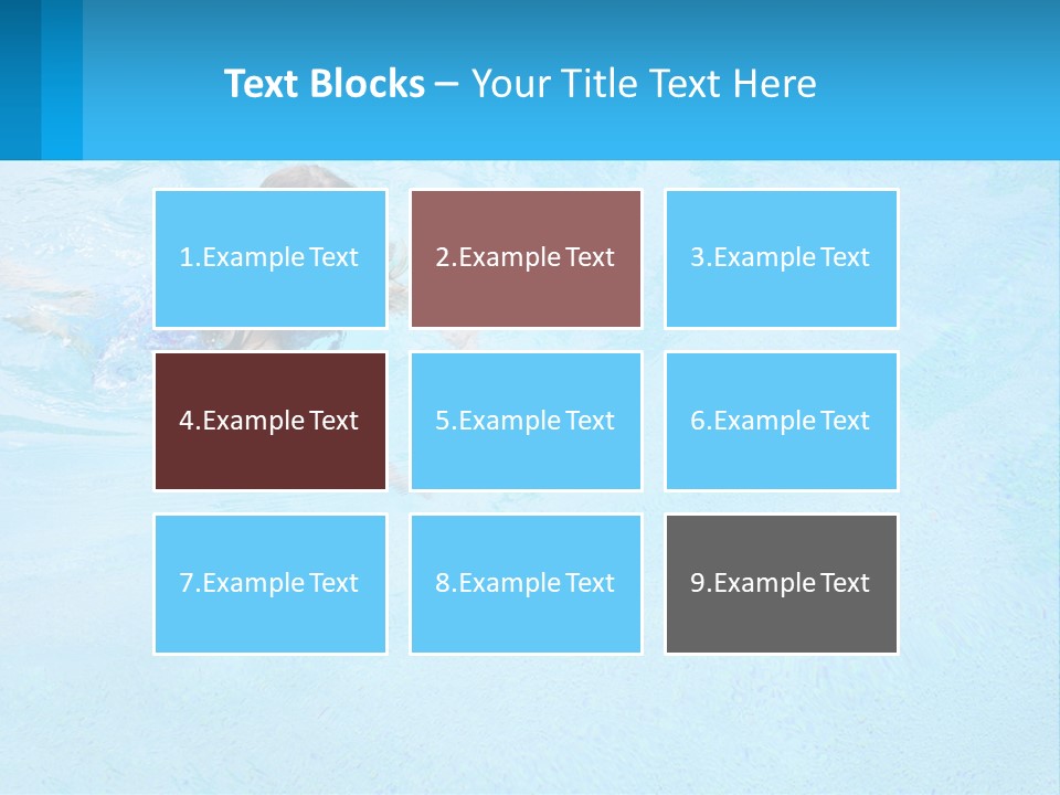 A Young Girl Swimming In A Pool Of Water PowerPoint Template