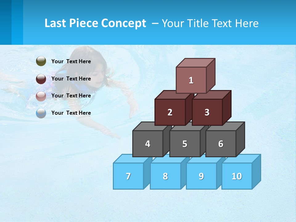 A Young Girl Swimming In A Pool Of Water PowerPoint Template