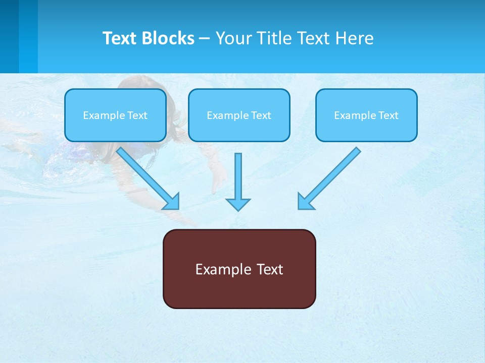 A Young Girl Swimming In A Pool Of Water PowerPoint Template