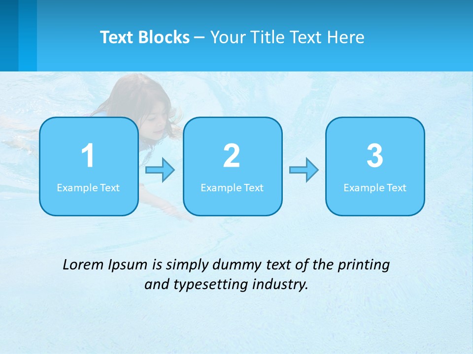 A Young Girl Swimming In A Pool Of Water PowerPoint Template