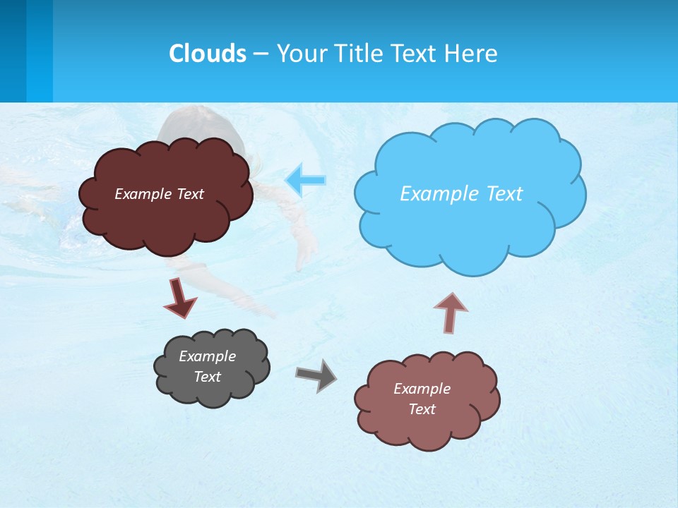 A Young Girl Swimming In A Pool Of Water PowerPoint Template