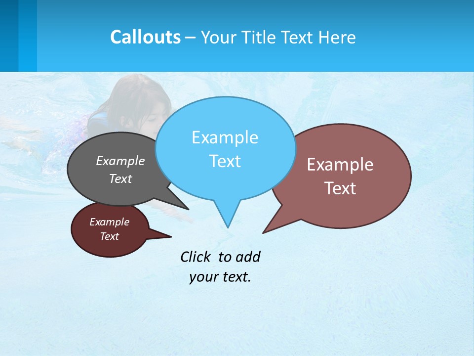 A Young Girl Swimming In A Pool Of Water PowerPoint Template