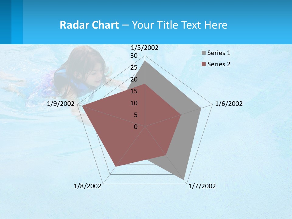 A Young Girl Swimming In A Pool Of Water PowerPoint Template