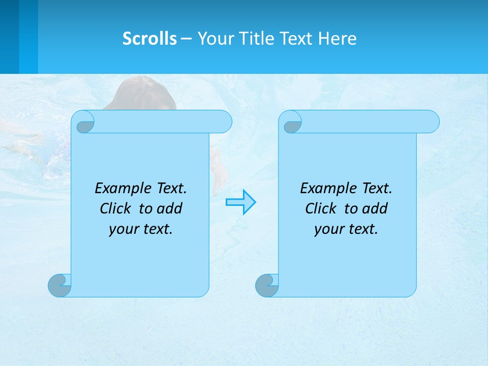 A Young Girl Swimming In A Pool Of Water PowerPoint Template