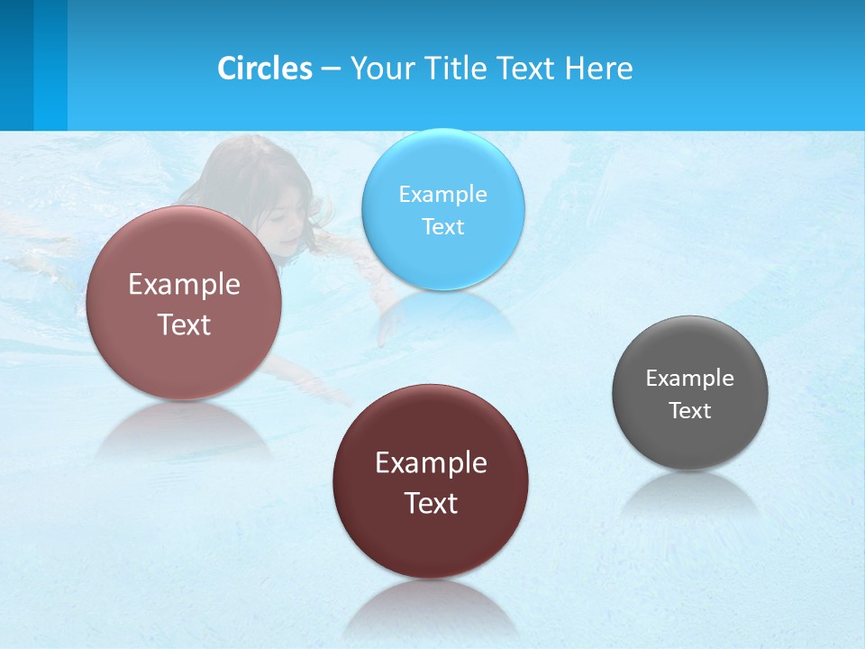 A Young Girl Swimming In A Pool Of Water PowerPoint Template