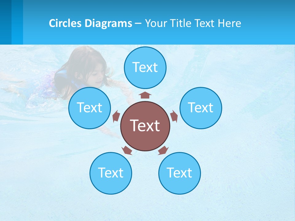 A Young Girl Swimming In A Pool Of Water PowerPoint Template