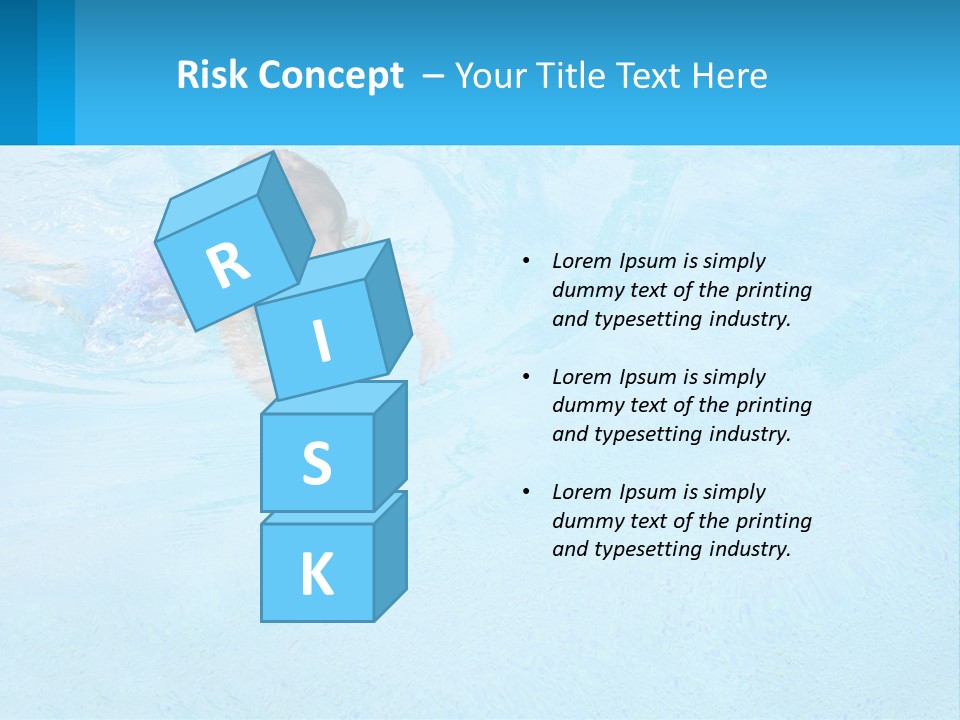 A Young Girl Swimming In A Pool Of Water PowerPoint Template