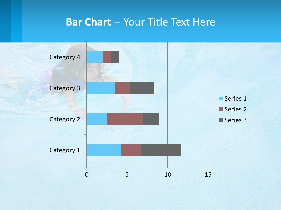 A Young Girl Swimming In A Pool Of Water PowerPoint Template