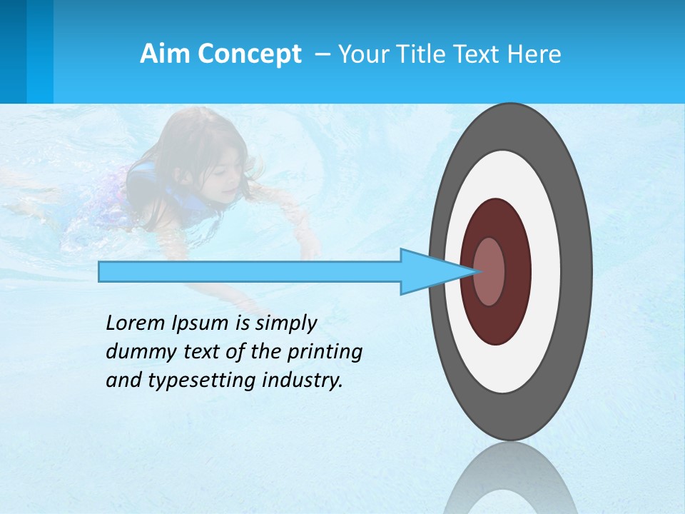 A Young Girl Swimming In A Pool Of Water PowerPoint Template