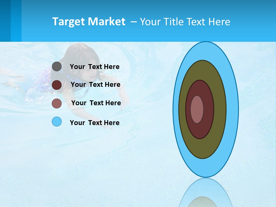 A Young Girl Swimming In A Pool Of Water PowerPoint Template