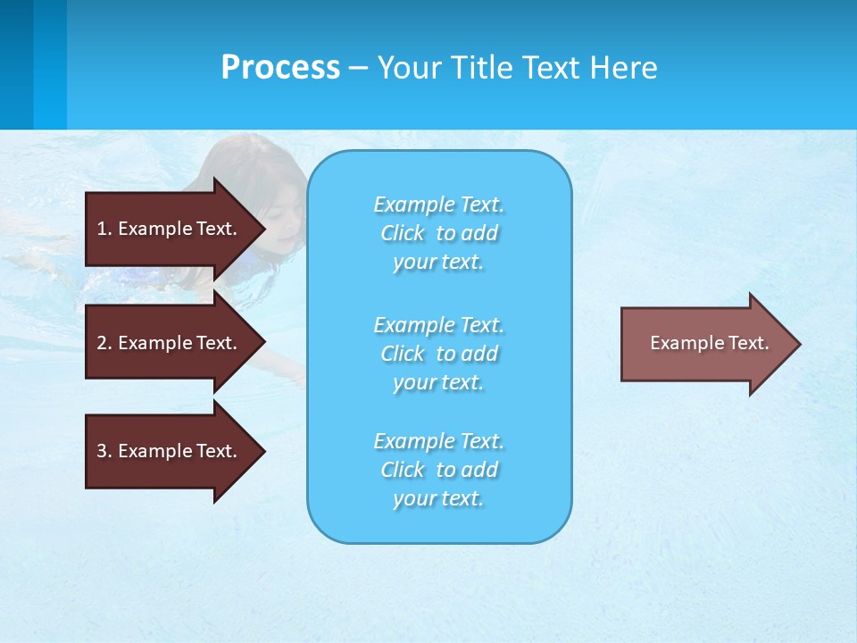 A Young Girl Swimming In A Pool Of Water PowerPoint Template