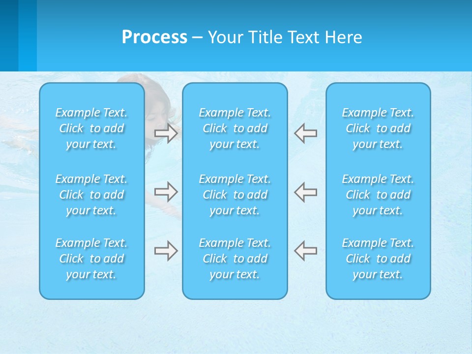 A Young Girl Swimming In A Pool Of Water PowerPoint Template