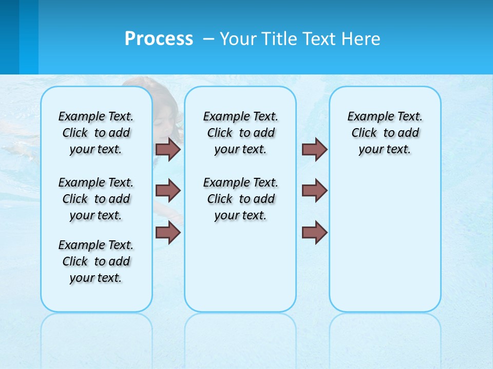A Young Girl Swimming In A Pool Of Water PowerPoint Template