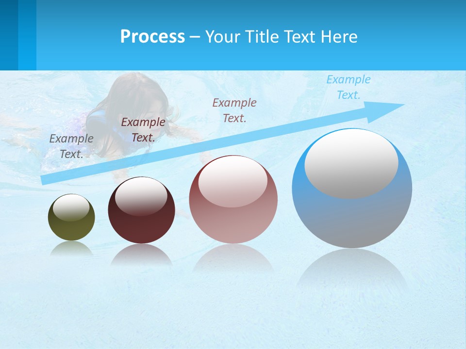 A Young Girl Swimming In A Pool Of Water PowerPoint Template