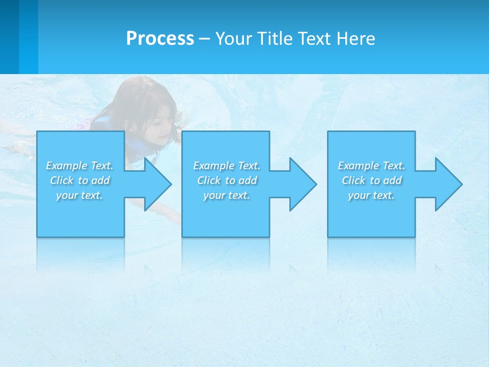 A Young Girl Swimming In A Pool Of Water PowerPoint Template