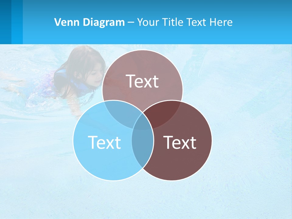 A Young Girl Swimming In A Pool Of Water PowerPoint Template