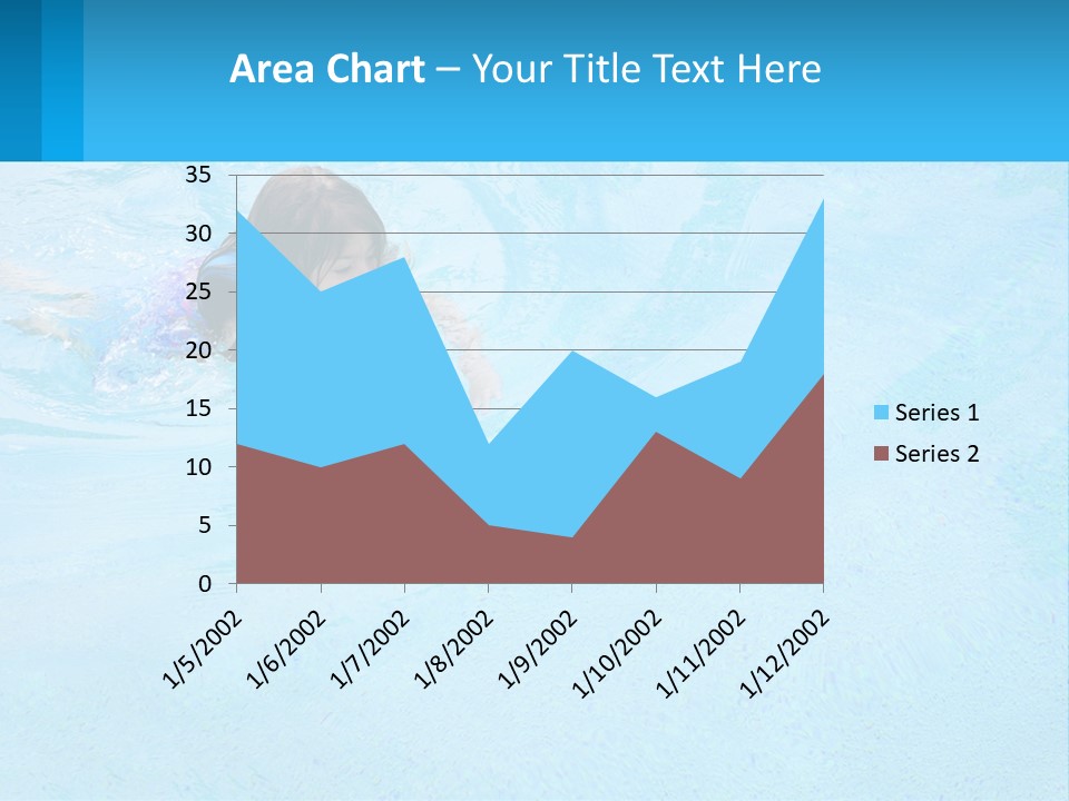A Young Girl Swimming In A Pool Of Water PowerPoint Template