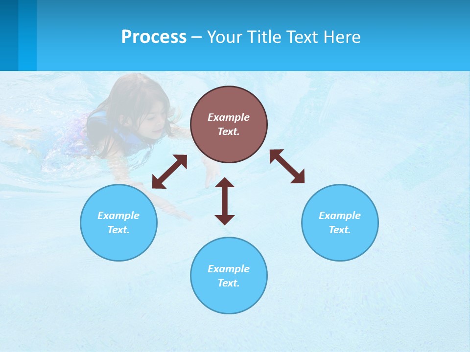 A Young Girl Swimming In A Pool Of Water PowerPoint Template