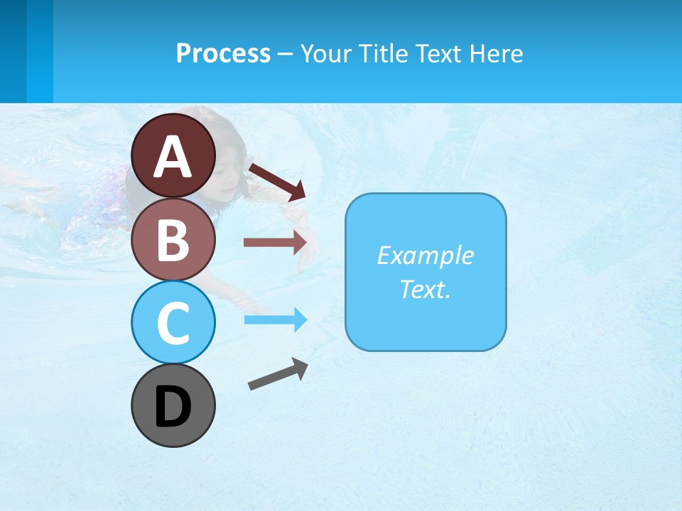 A Young Girl Swimming In A Pool Of Water PowerPoint Template