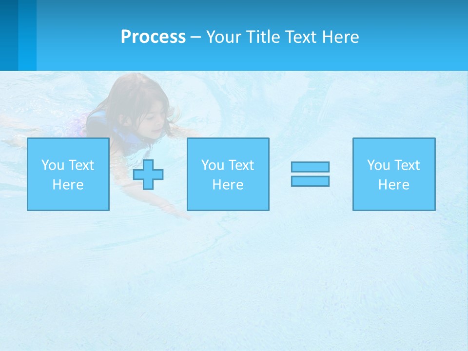 A Young Girl Swimming In A Pool Of Water PowerPoint Template