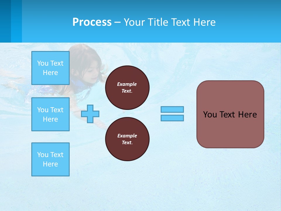 A Young Girl Swimming In A Pool Of Water PowerPoint Template