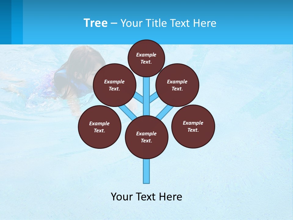 A Young Girl Swimming In A Pool Of Water PowerPoint Template