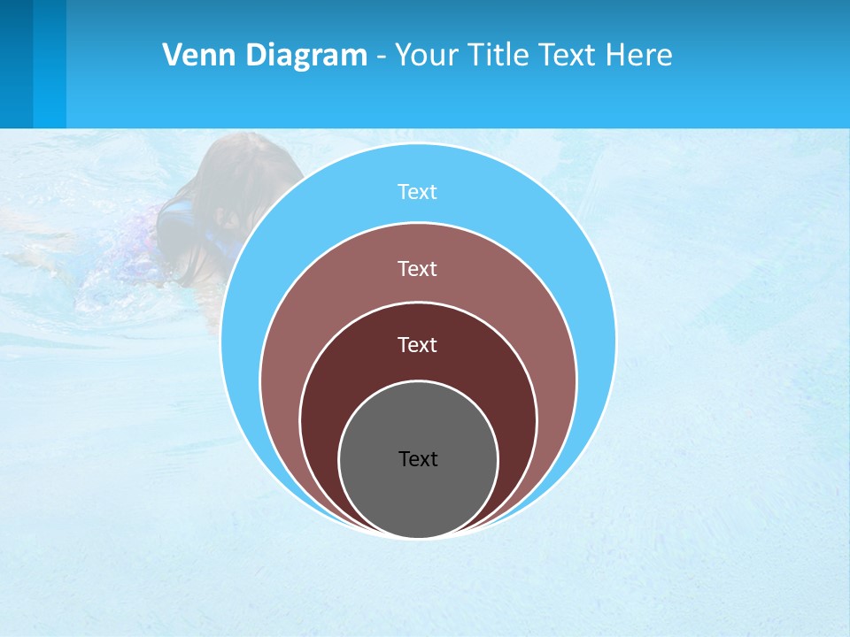 A Young Girl Swimming In A Pool Of Water PowerPoint Template