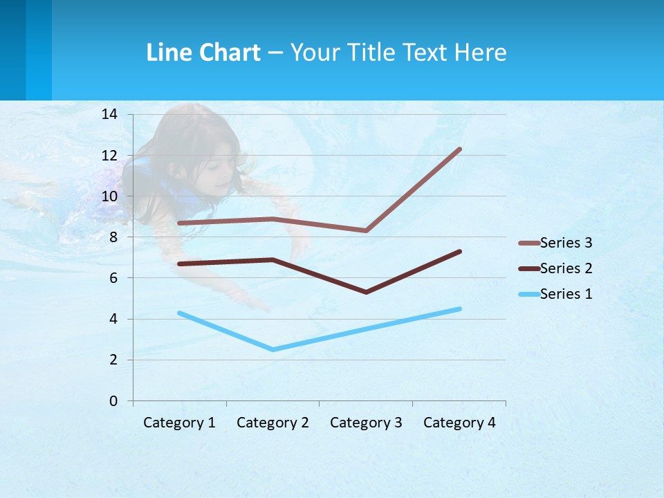 A Young Girl Swimming In A Pool Of Water PowerPoint Template