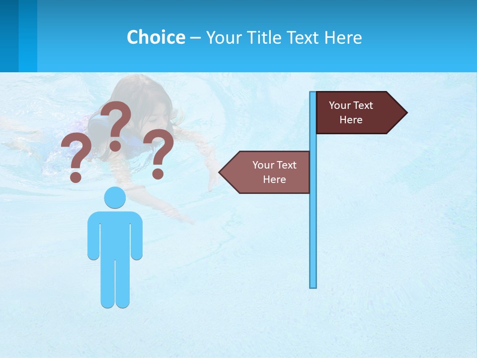 A Young Girl Swimming In A Pool Of Water PowerPoint Template