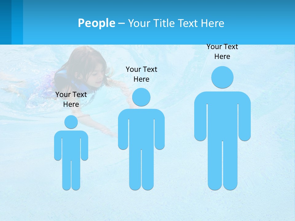 A Young Girl Swimming In A Pool Of Water PowerPoint Template