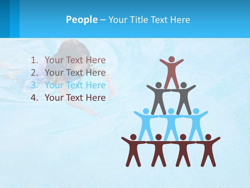 A Young Girl Swimming In A Pool Of Water PowerPoint Template