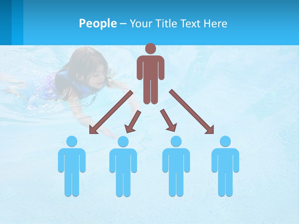 A Young Girl Swimming In A Pool Of Water PowerPoint Template