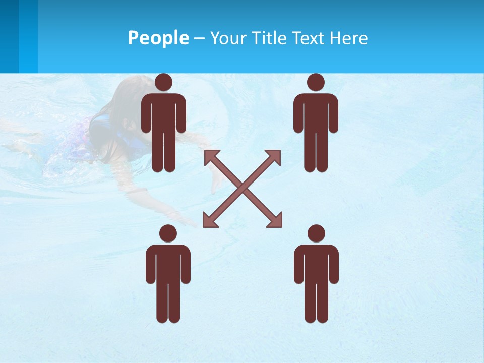 A Young Girl Swimming In A Pool Of Water PowerPoint Template