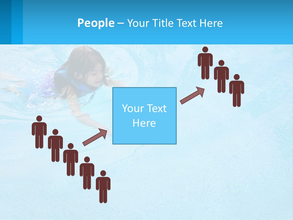 A Young Girl Swimming In A Pool Of Water PowerPoint Template