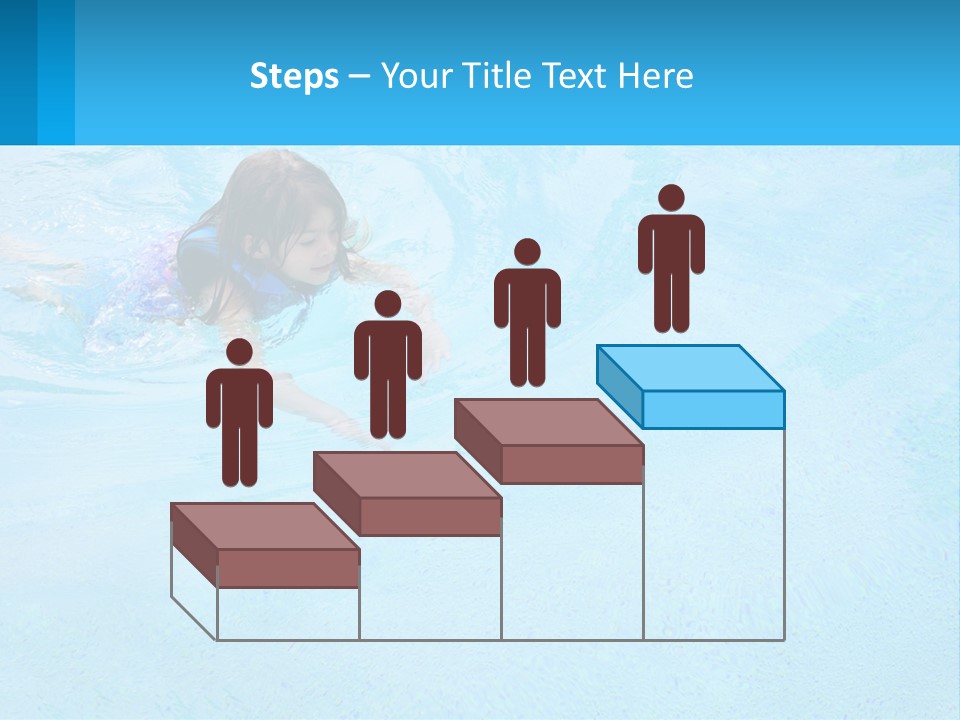 A Young Girl Swimming In A Pool Of Water PowerPoint Template