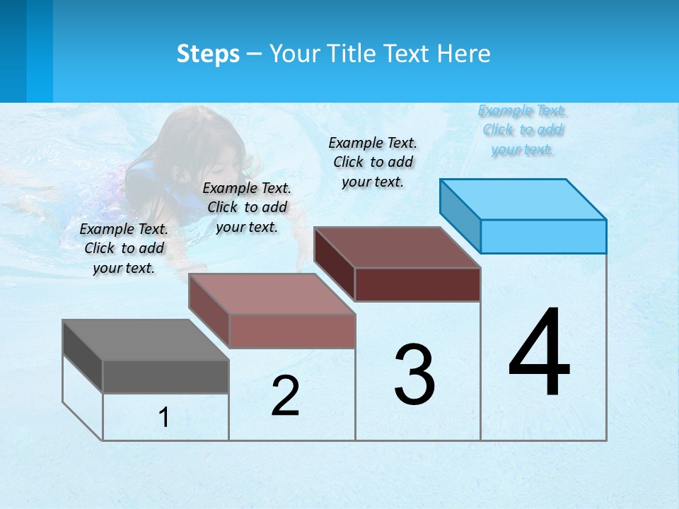A Young Girl Swimming In A Pool Of Water PowerPoint Template