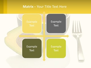 A Bowl Of Salad With An Avocado Next To A Fork PowerPoint Template