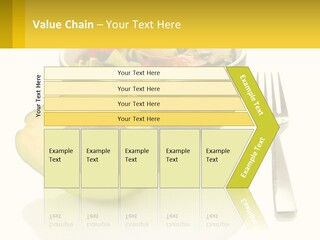 A Bowl Of Salad With An Avocado Next To A Fork PowerPoint Template