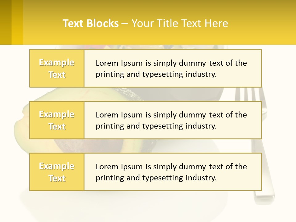 A Bowl Of Salad With An Avocado Next To A Fork PowerPoint Template