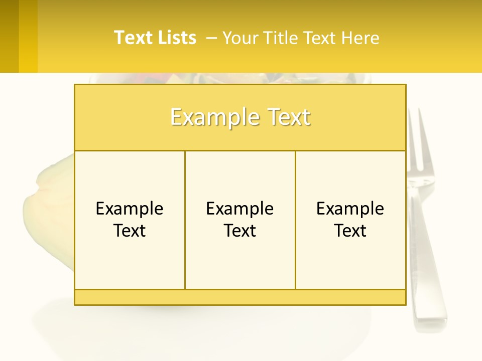 A Bowl Of Salad With An Avocado Next To A Fork PowerPoint Template
