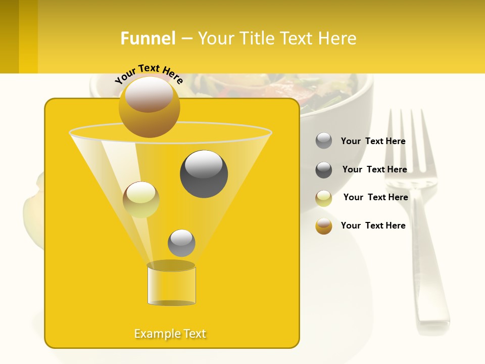 A Bowl Of Salad With An Avocado Next To A Fork PowerPoint Template