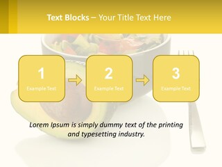 A Bowl Of Salad With An Avocado Next To A Fork PowerPoint Template