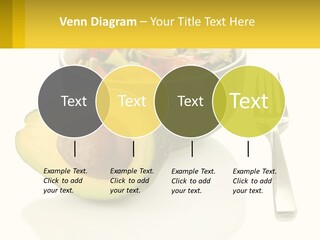 A Bowl Of Salad With An Avocado Next To A Fork PowerPoint Template