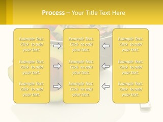 A Bowl Of Salad With An Avocado Next To A Fork PowerPoint Template