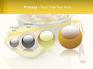 A Bowl Of Salad With An Avocado Next To A Fork PowerPoint Template