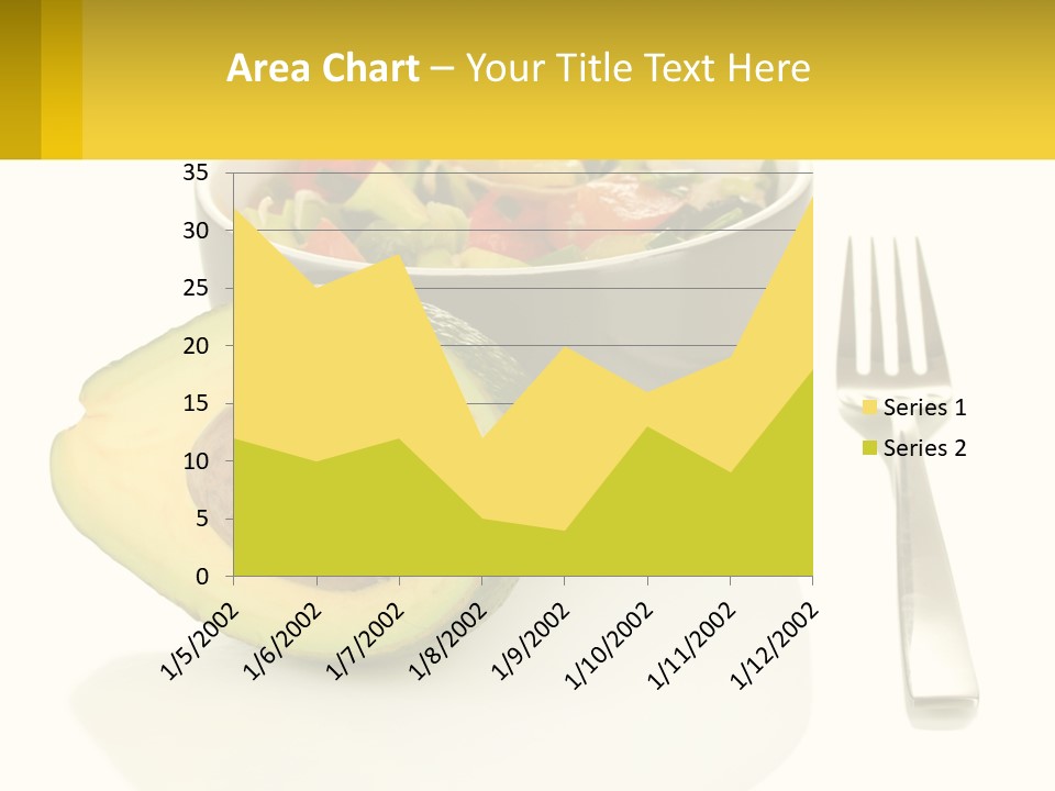 A Bowl Of Salad With An Avocado Next To A Fork PowerPoint Template