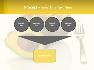 A Bowl Of Salad With An Avocado Next To A Fork PowerPoint Template