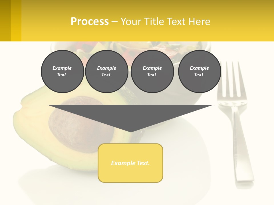 A Bowl Of Salad With An Avocado Next To A Fork PowerPoint Template